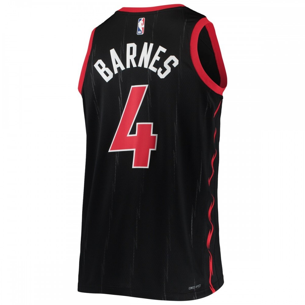 Scottie Barnes Toronto Raptors 2021/22 Swingman Jersey Statement Edition Black - back view