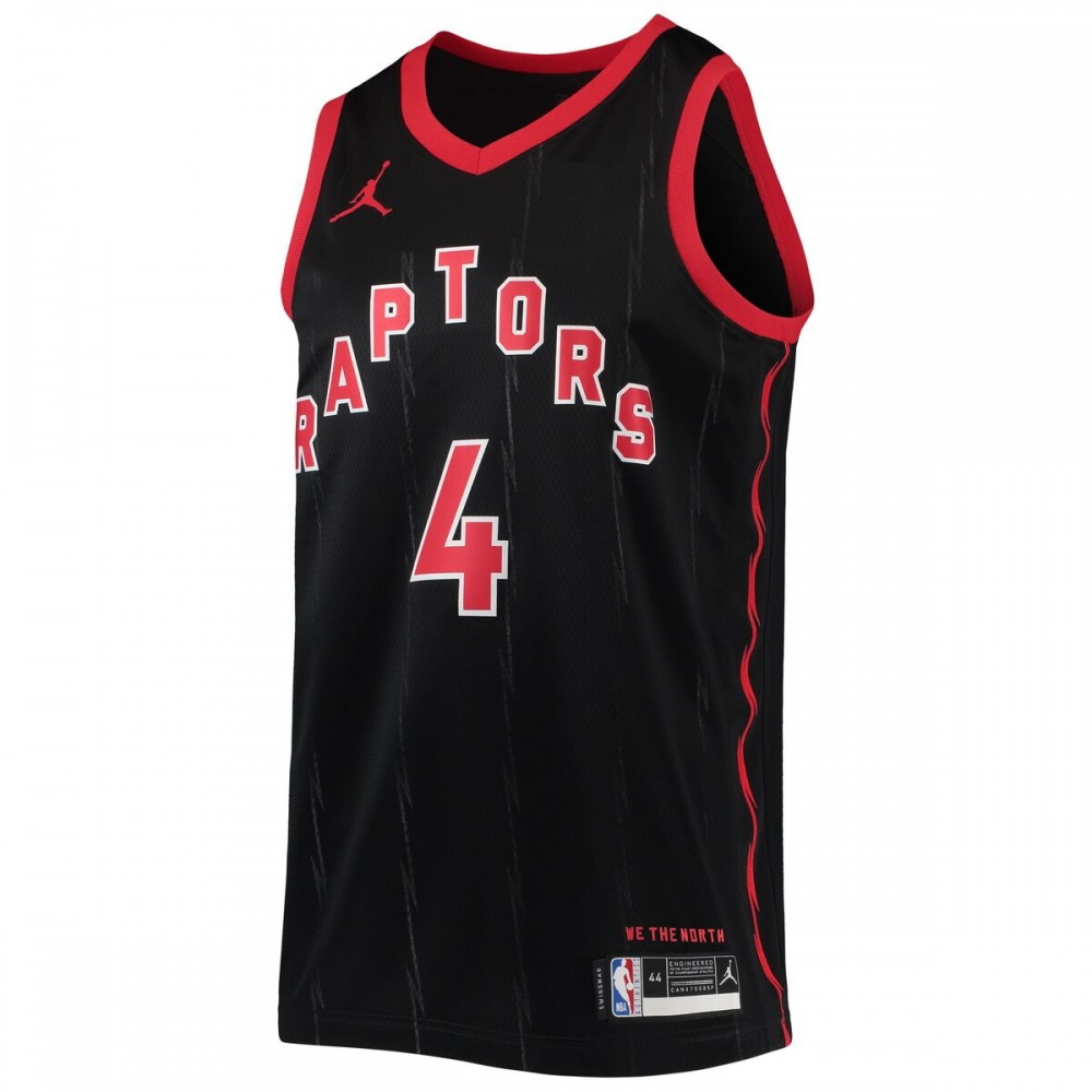 Scottie Barnes Toronto Raptors 2021/22 Swingman Jersey Statement Edition Black - second front view