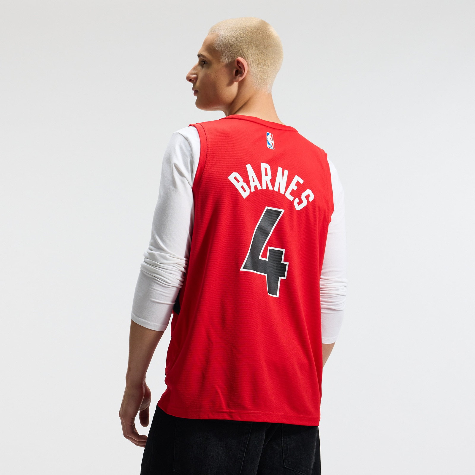 Scottie Barnes Toronto Raptors Fast Break Fan Version Jersey Icon Edition Red - back view