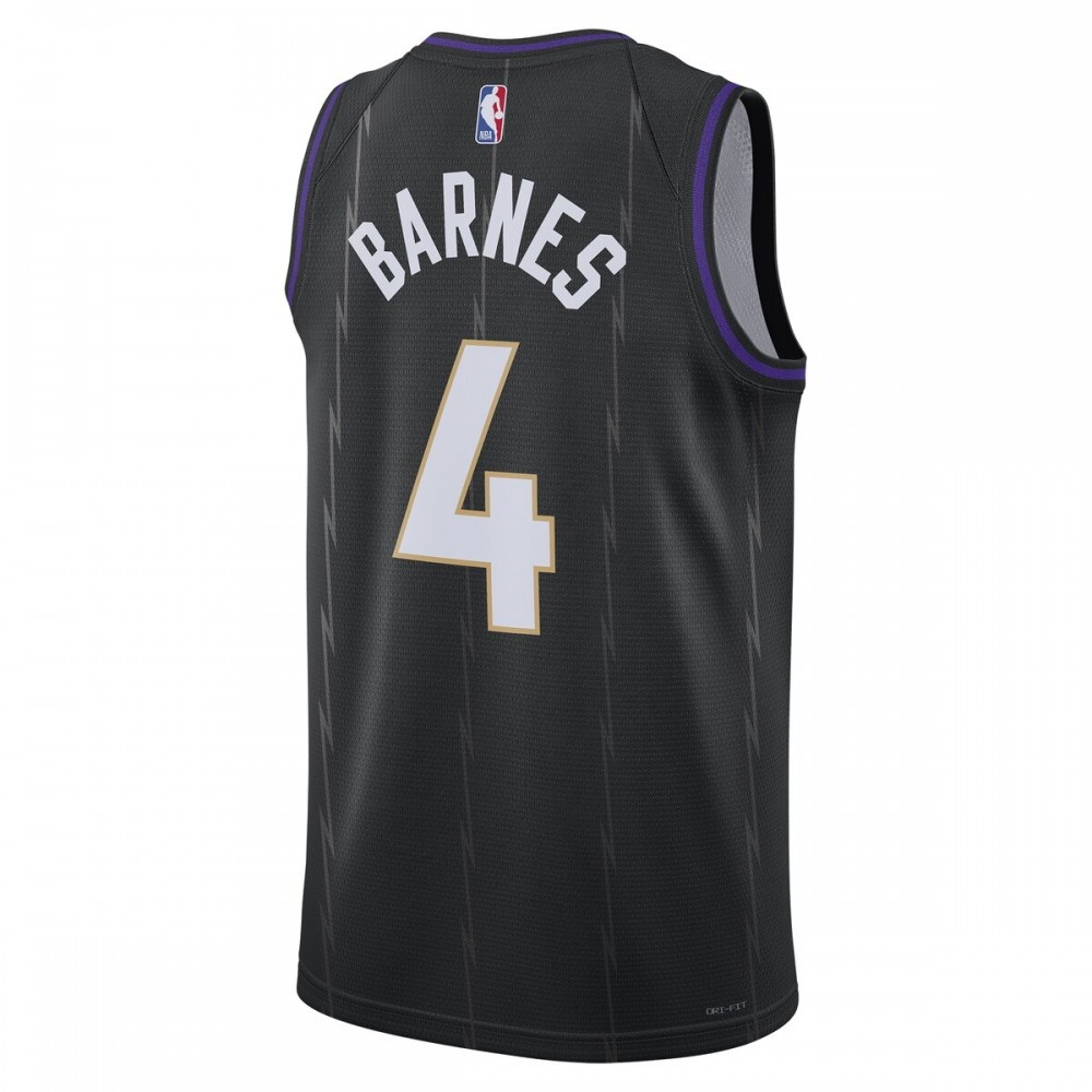 Scottie Barnes Toronto Raptors Unisex 2024/25 Swingman Player Jersey City Edition Black - back view