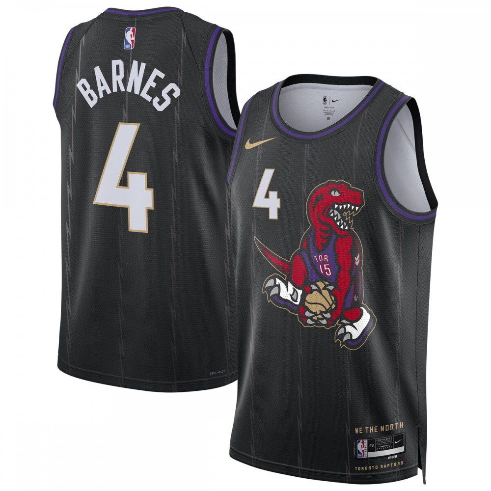 Scottie Barnes Toronto Raptors Unisex 2024/25 Swingman Player Jersey City Edition Black - front view