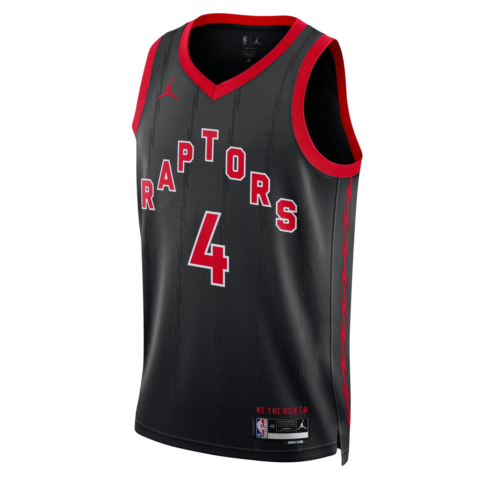 Scottie Barnes Toronto Raptors Unisex Swingman Jersey Statement Edition Black - front view