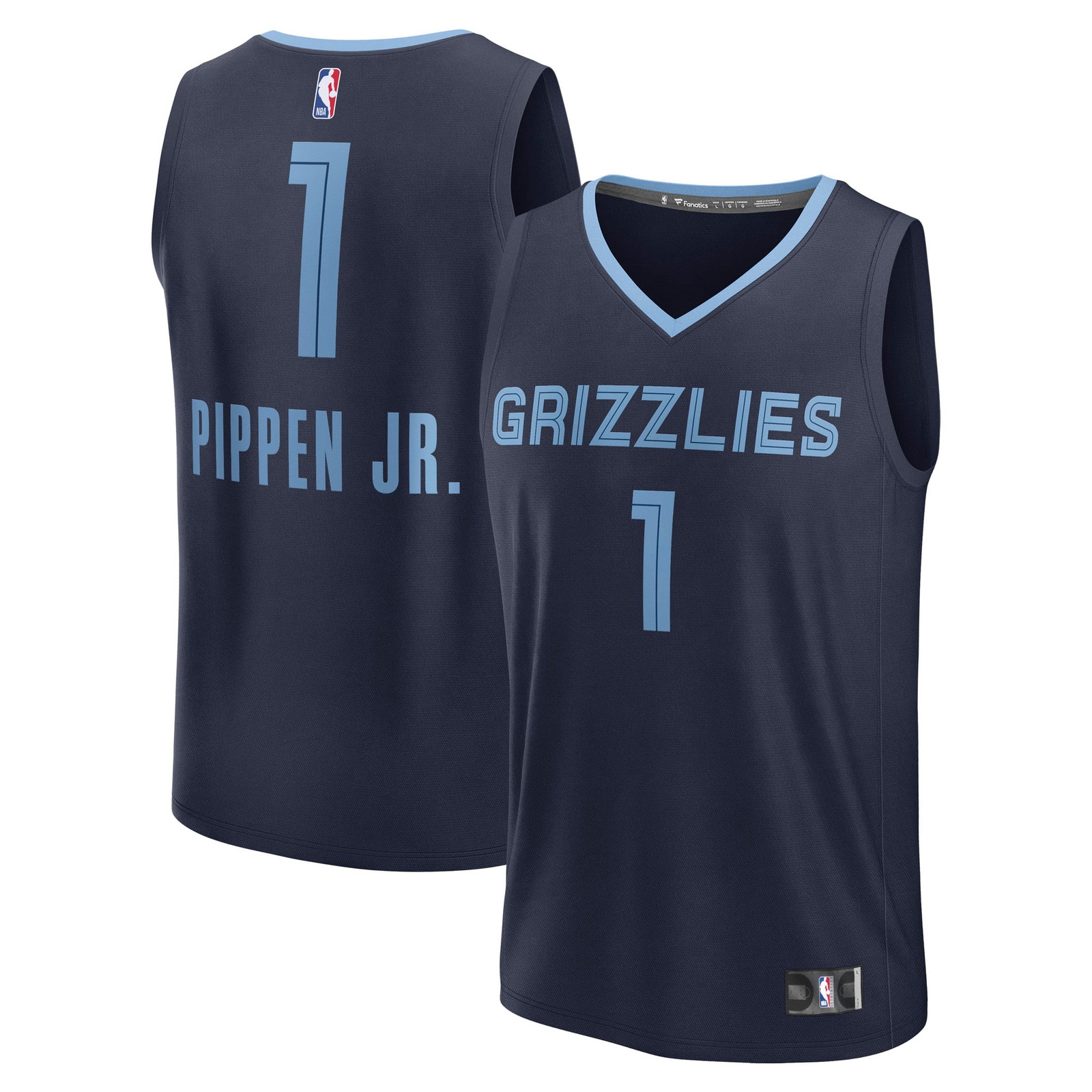 Scotty Pippen Jr. Memphis Grizzlies Fast Break Fan Version Player Jersey Icon - front and back view