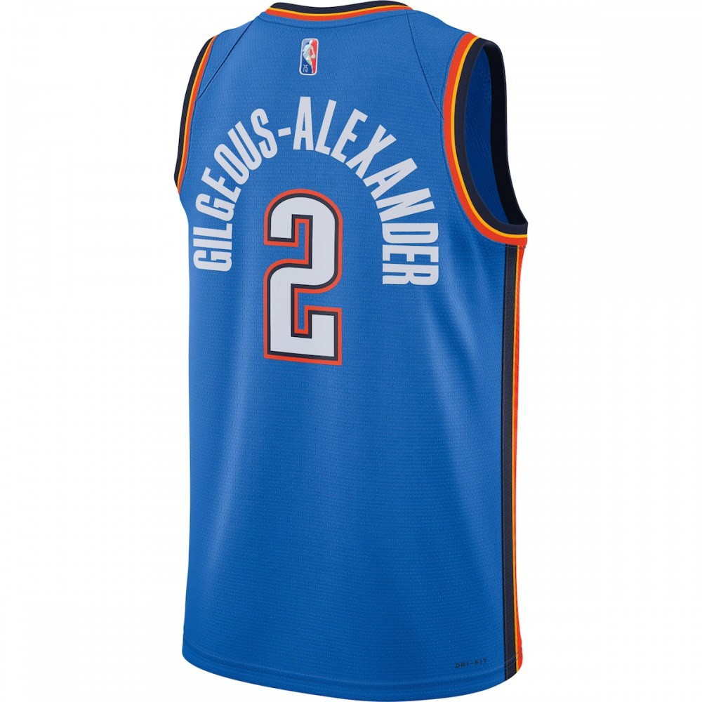 Shai Gilgeous-Alexander Oklahoma City Thunder 2021/22 Diamond Swingman Jersey Icon - back view