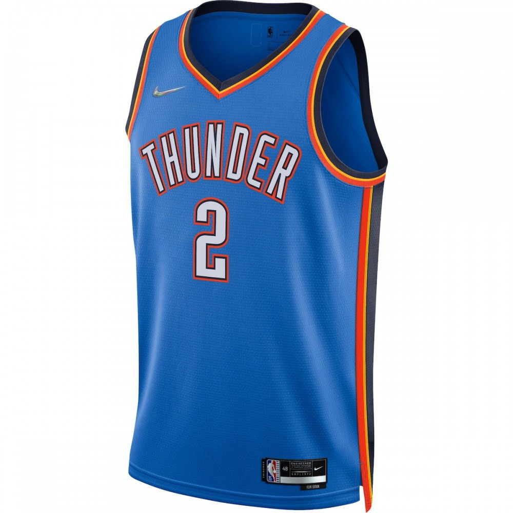Shai Gilgeous-Alexander Oklahoma City Thunder 2021/22 Diamond Swingman Jersey - second front view