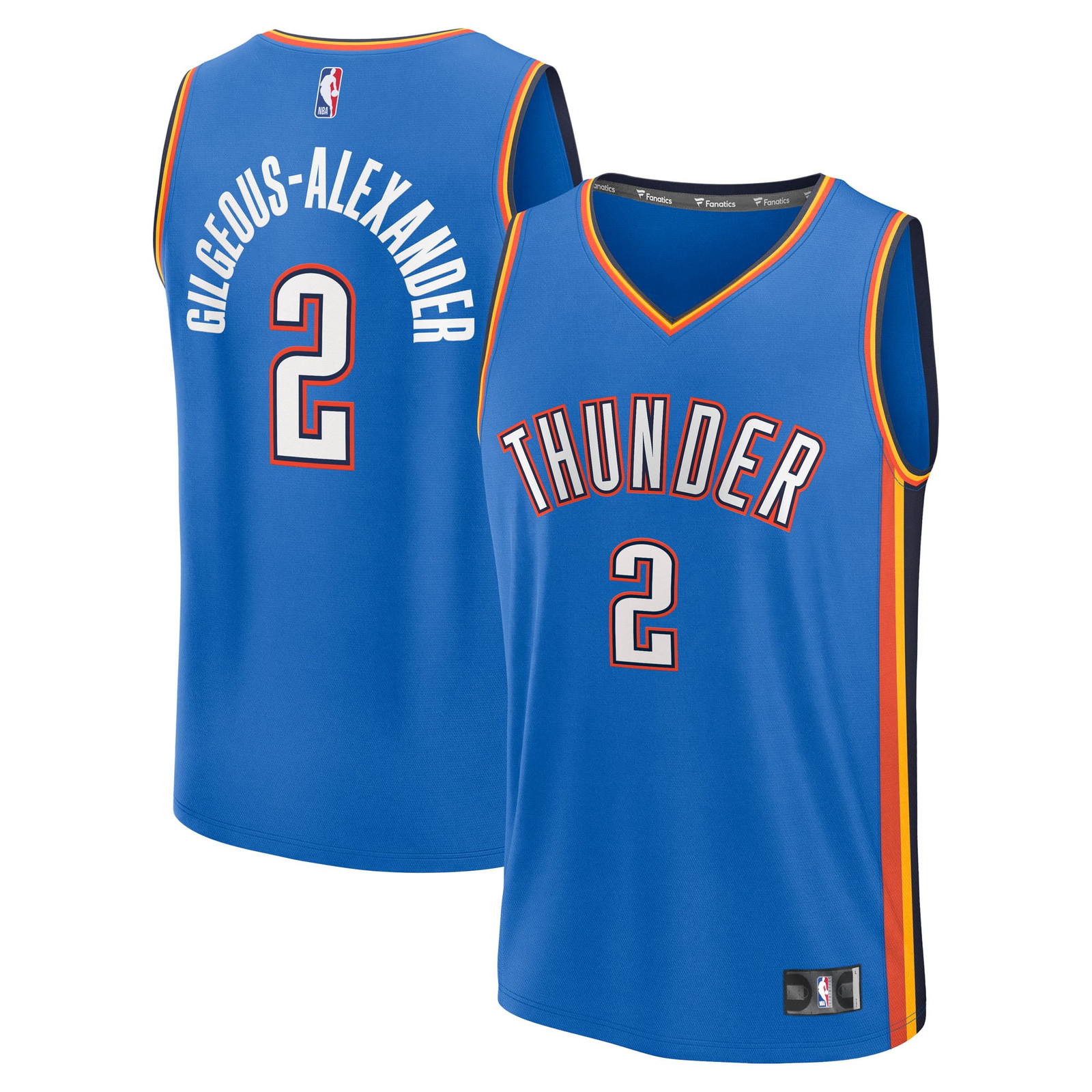 Shai Gilgeous-Alexander Oklahoma City Thunder Fast Break Fan Version Player - front and back view