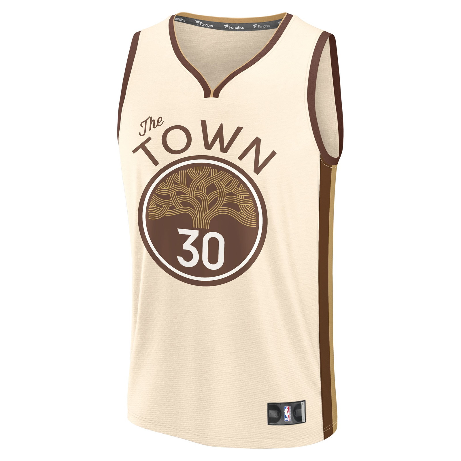 Stephen Curry Golden State Warriors 2025/26 City Edition Fast Break Jersey Tan - front view
