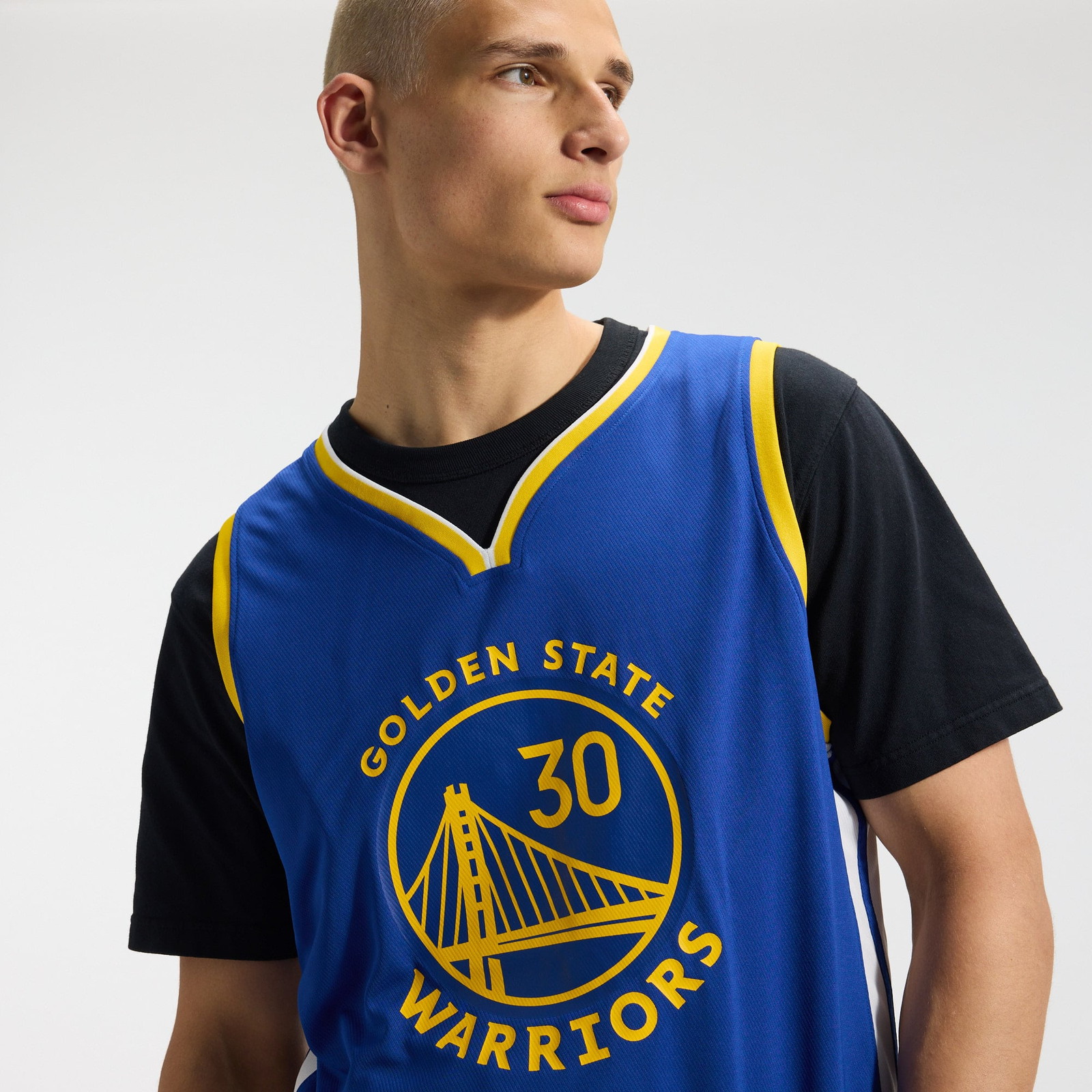 Stephen Curry Golden State Warriors Fast Break Fan Version Jersey Icon Edition - close-up detail 5