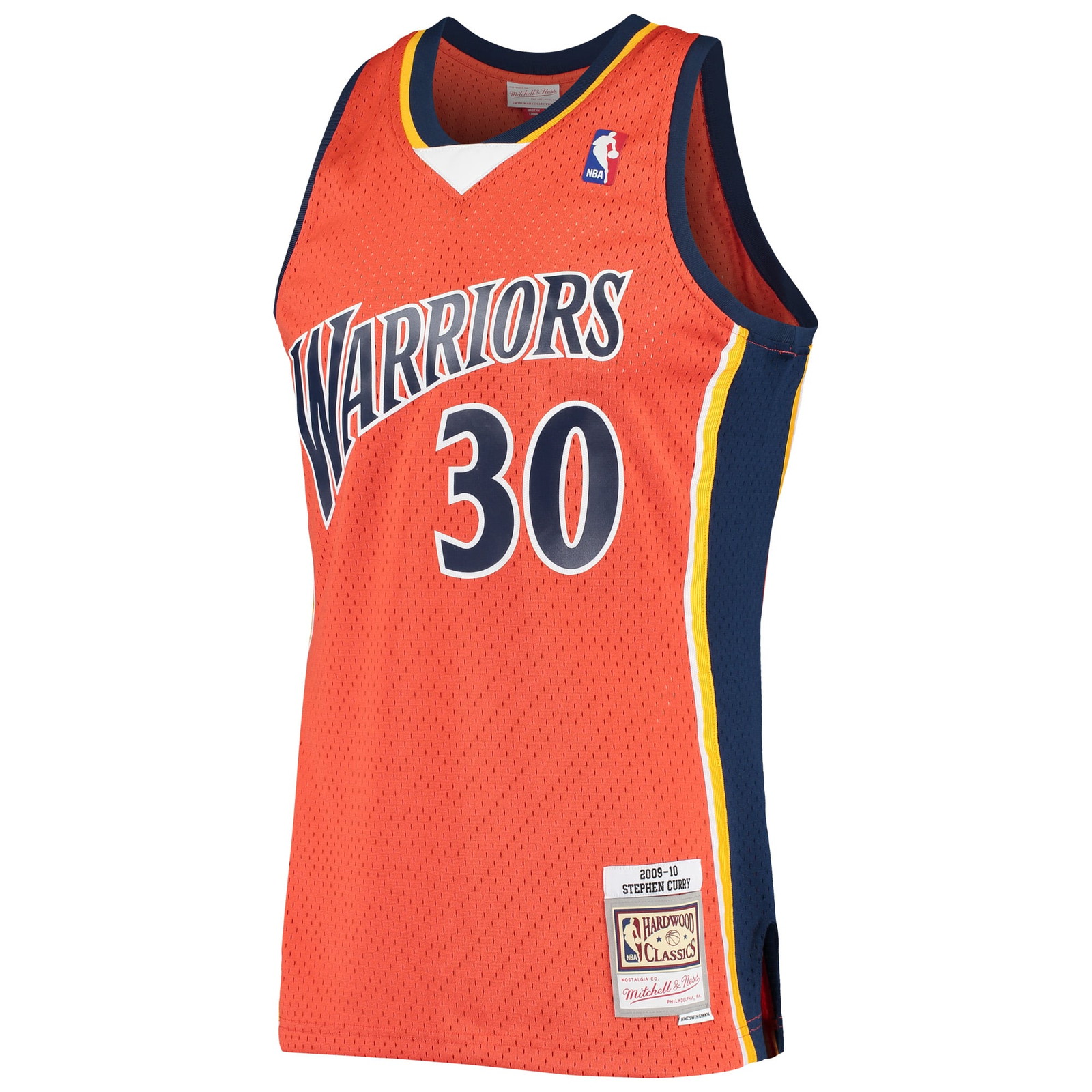 Stephen Curry Golden State Warriors Hardwood Classics Swingman Jersey Orange - front view
