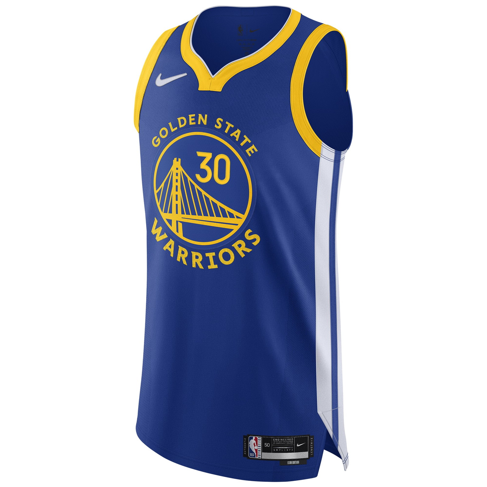 Stephen Curry Golden State Warriors Pro Cut Jersey Icon Edition Royal - front view