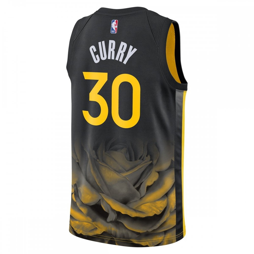 Stephen Curry Golden State Warriors Unisex 2022/23 Swingman Jersey City Edition Black - back view