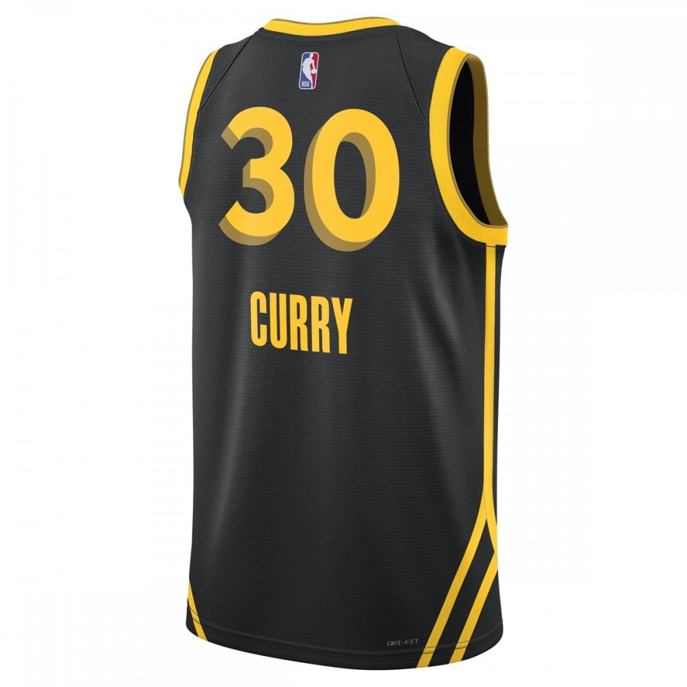 Stephen Curry Golden State Warriors Unisex 2023/24 Swingman Jersey Black City Edition - back view