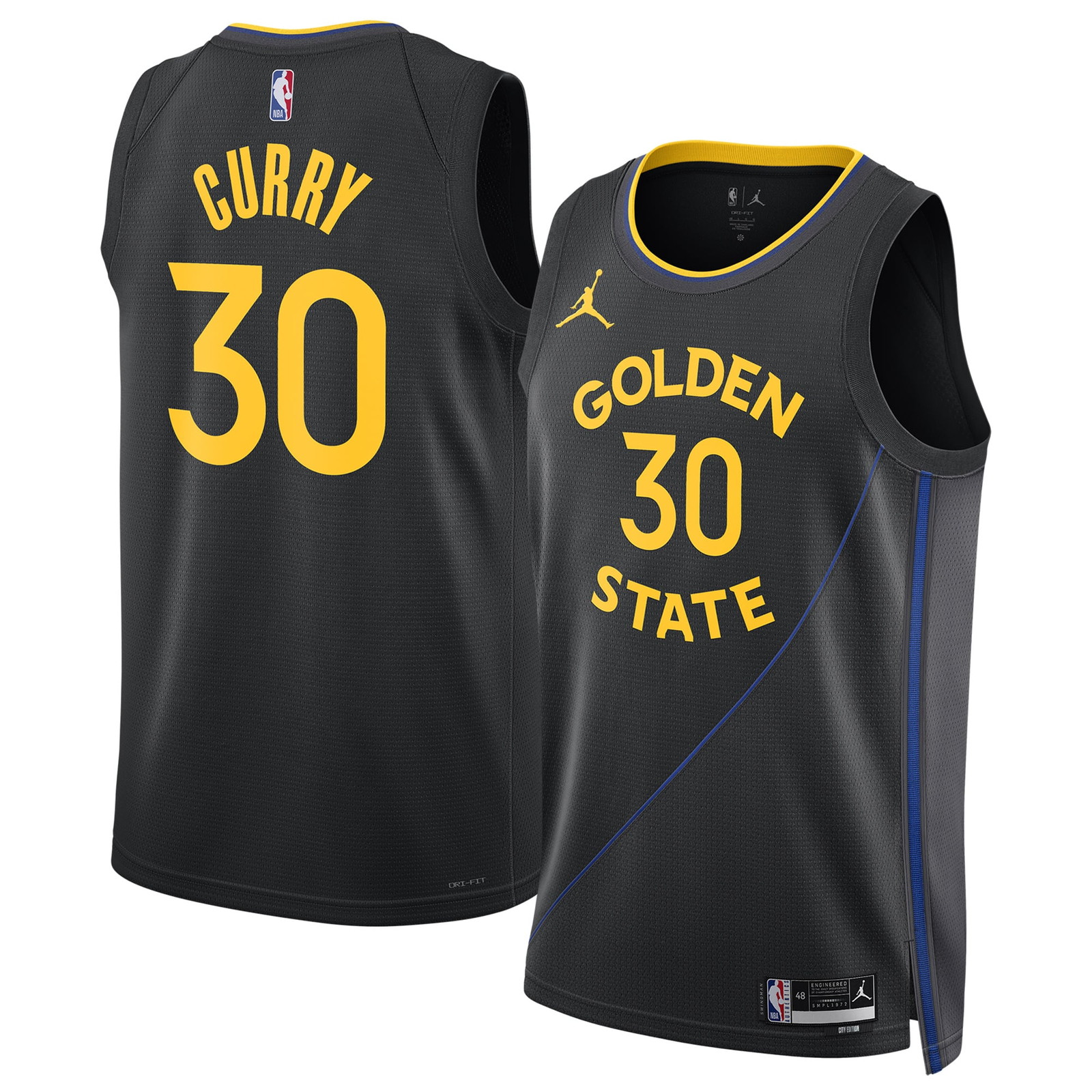 Stephen Curry Golden State Warriors Unisex 2024/25 Swingman Jersey Statement - front and back view