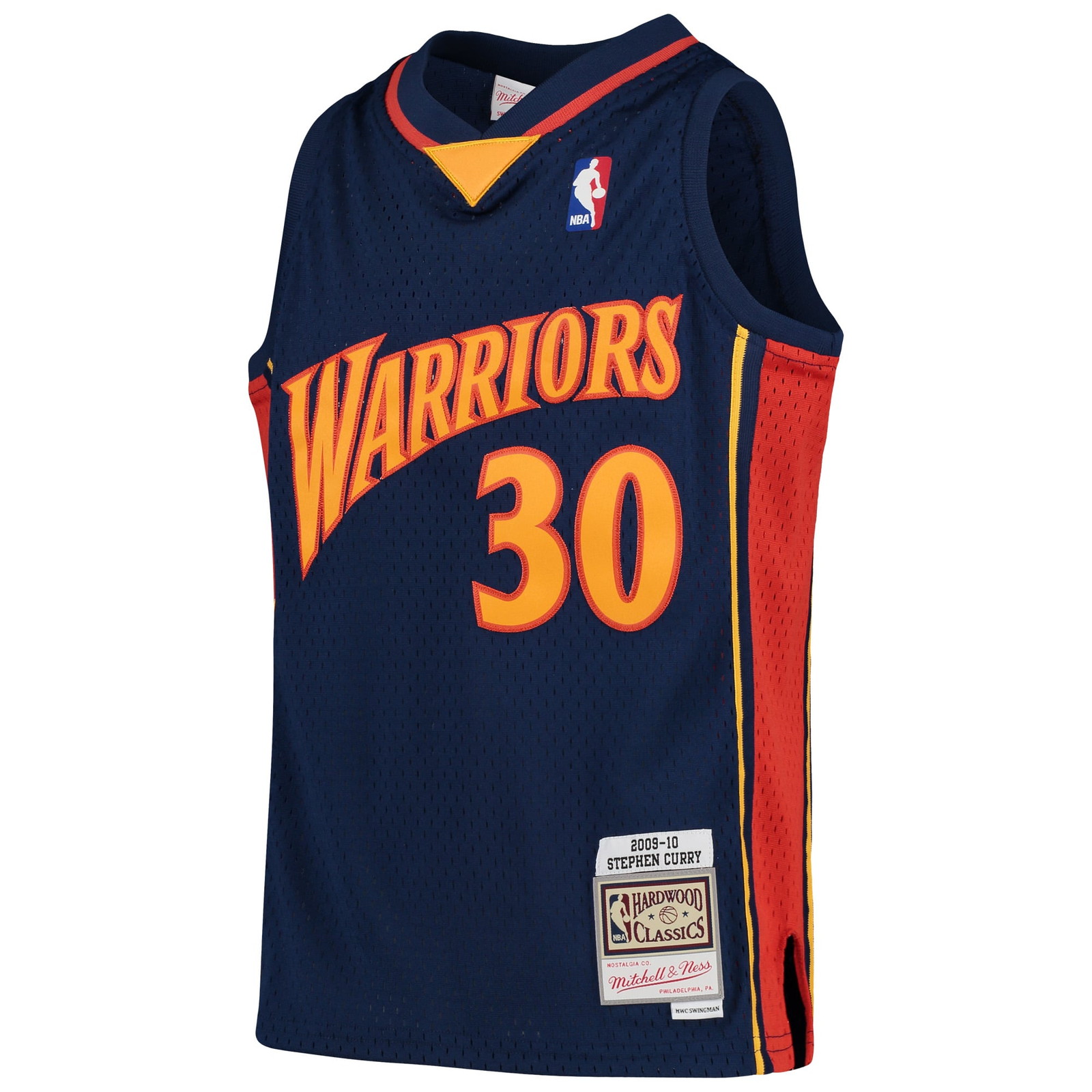 Stephen Curry Golden State Warriors Youth 2009-10 Hardwood Classics Swingman Throwback - front view