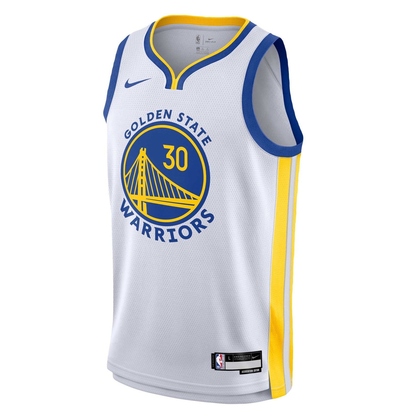 Stephen Curry Golden State Warriors Youth Swingman Jersey Association Edition White - front view