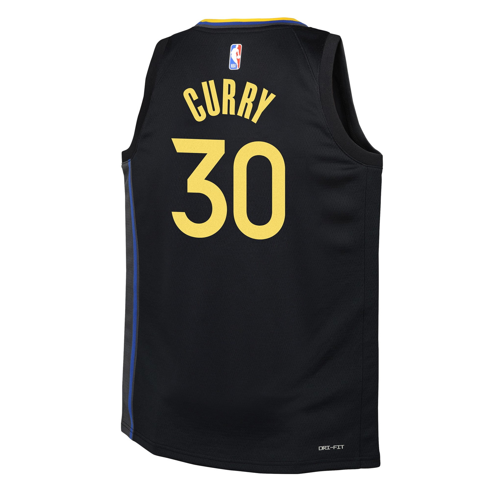 Stephen Curry Golden State Warriors Youth Swingman Jersey Statement Edition Navy - back view