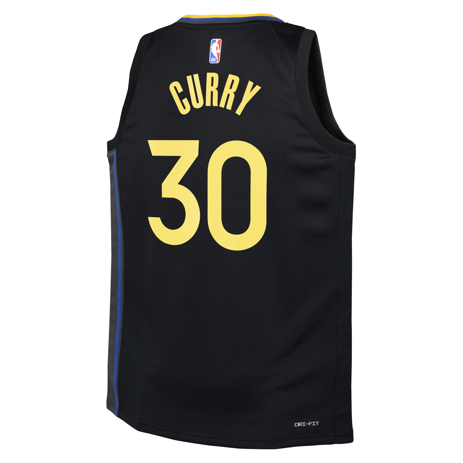 Stephen Curry Golden State Warriors Youth Swingman Player Jersey Statement Edition Black - back view