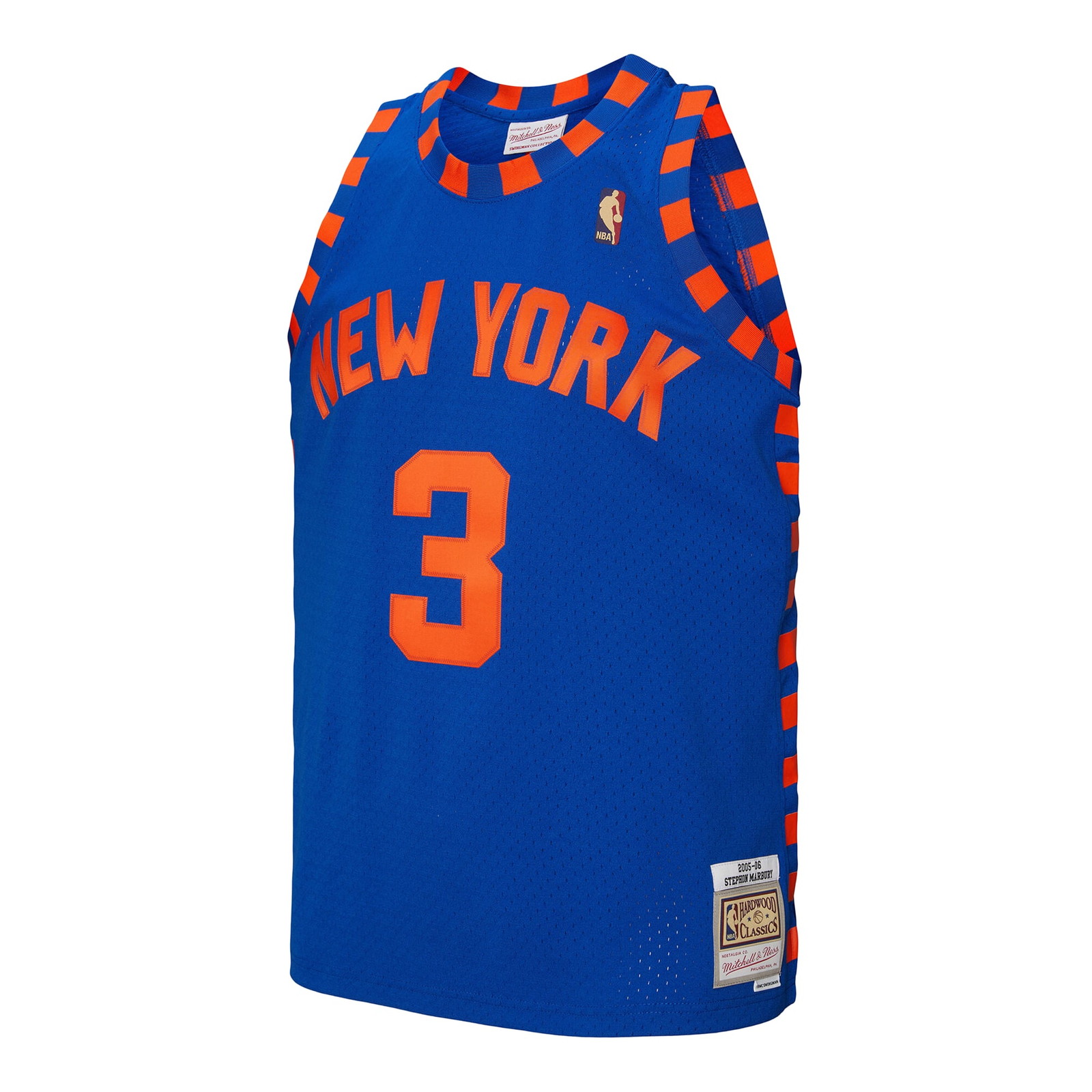 Stephon Marbury New York Knicks 2005/06 Hardwood Classics Swingman Jersey Blue - front view