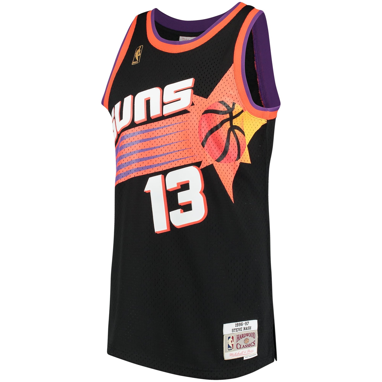 Steve Nash Phoenix Suns 1996/97 Hardwood Classics Swingman Jersey Black - front view