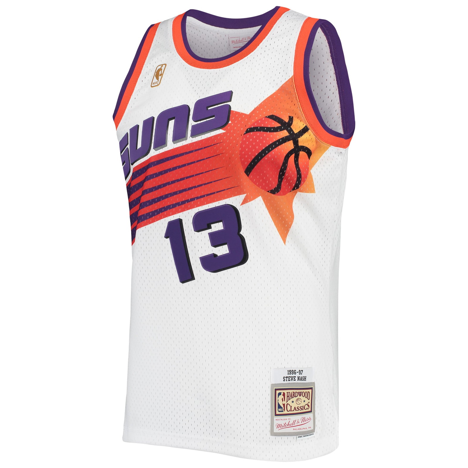 Steve Nash Phoenix Suns 1996/97 Hardwood Classics Swingman Jersey White - front view