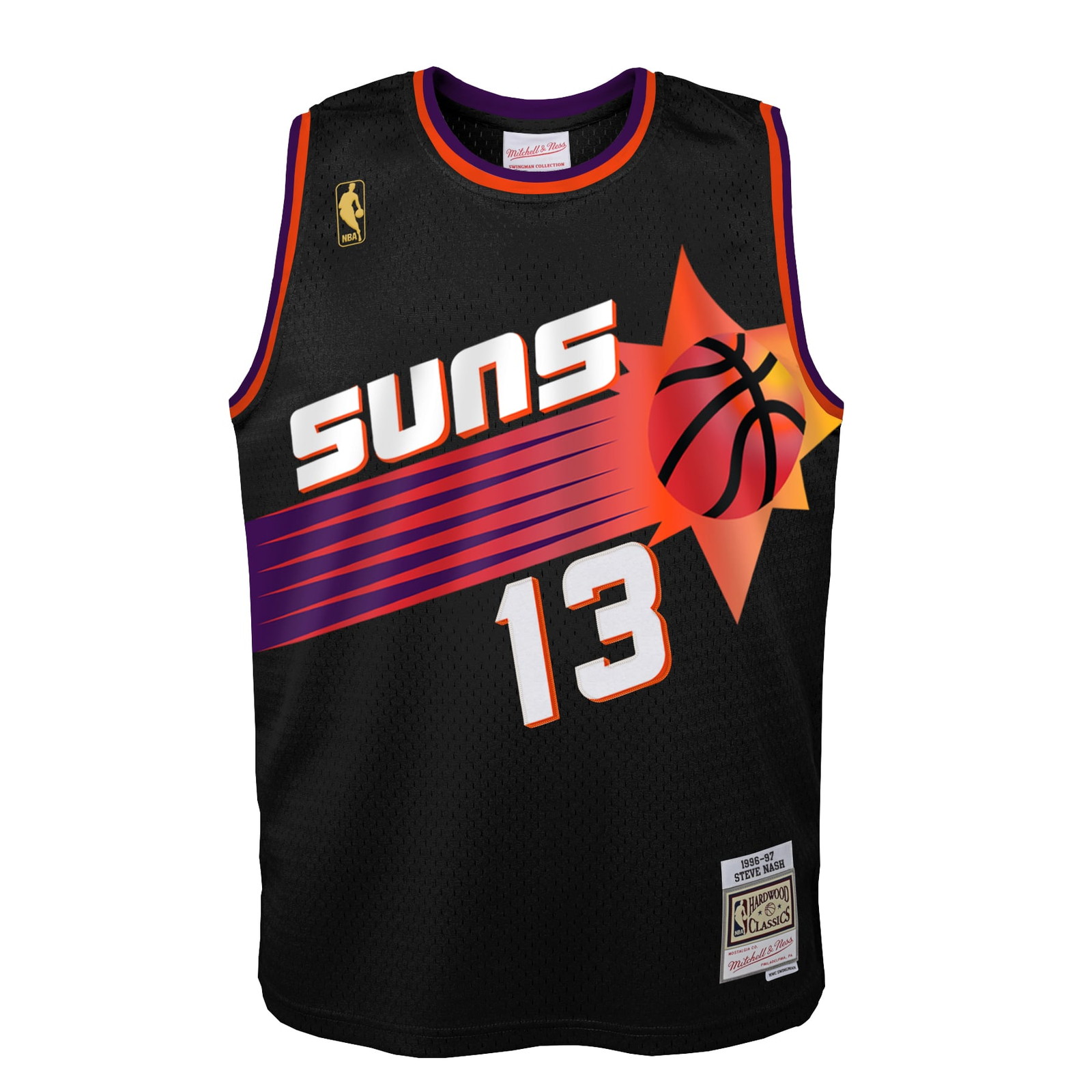 Steve Nash Phoenix Suns Toddler 1996/97 Swingman Jersey Black - front view