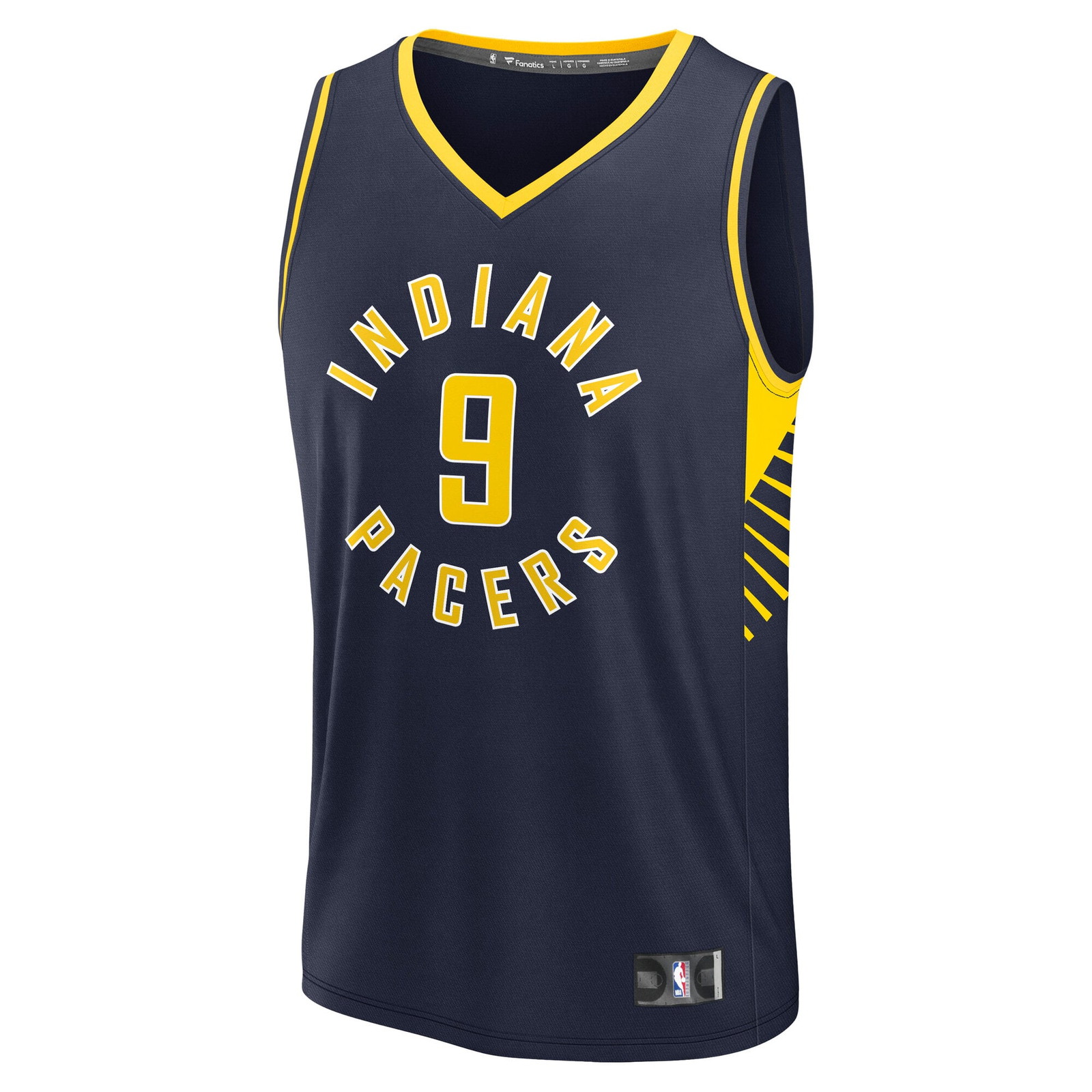 T.J. McConnell Indiana Pacers Fast Break Fan Version Jersey Navy Icon Edition - front view