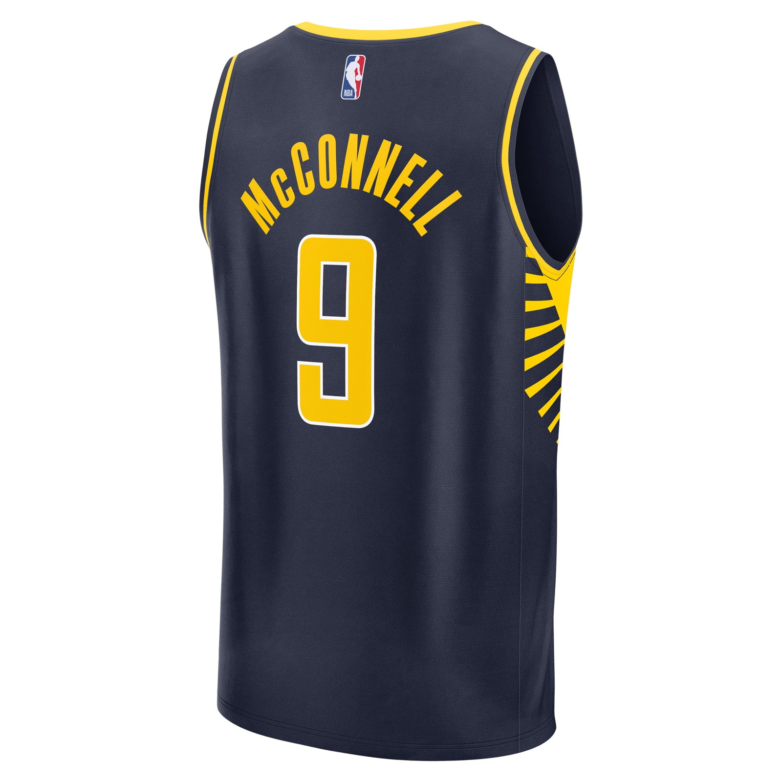 T.J. McConnell Indiana Pacers Fast Break Fan Version Player Jersey Icon Edition Navy - back view