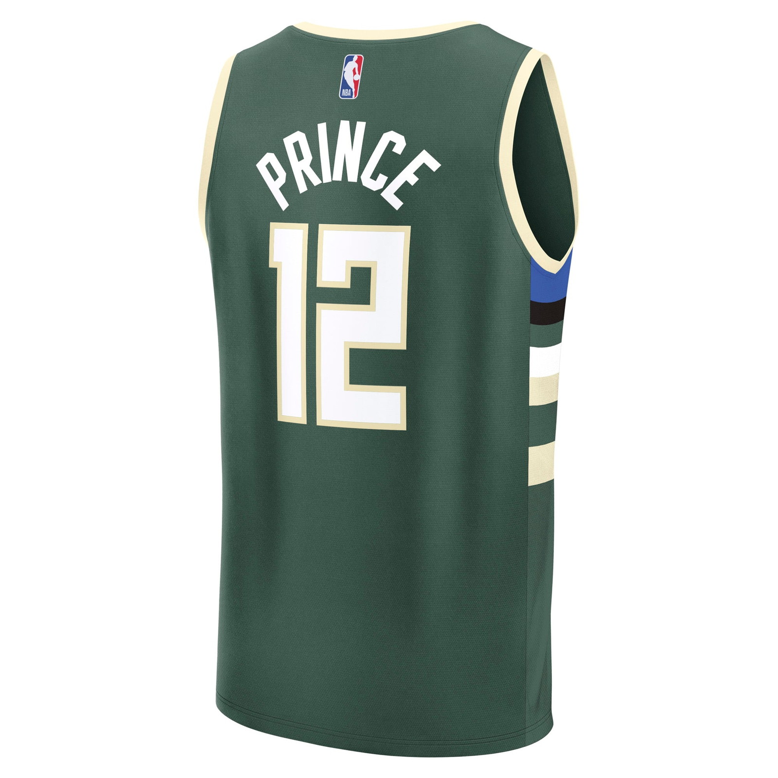 Taurean Prince Milwaukee Bucks Fast Break Fan Version Player Jersey Icon Edition Hunter - back view