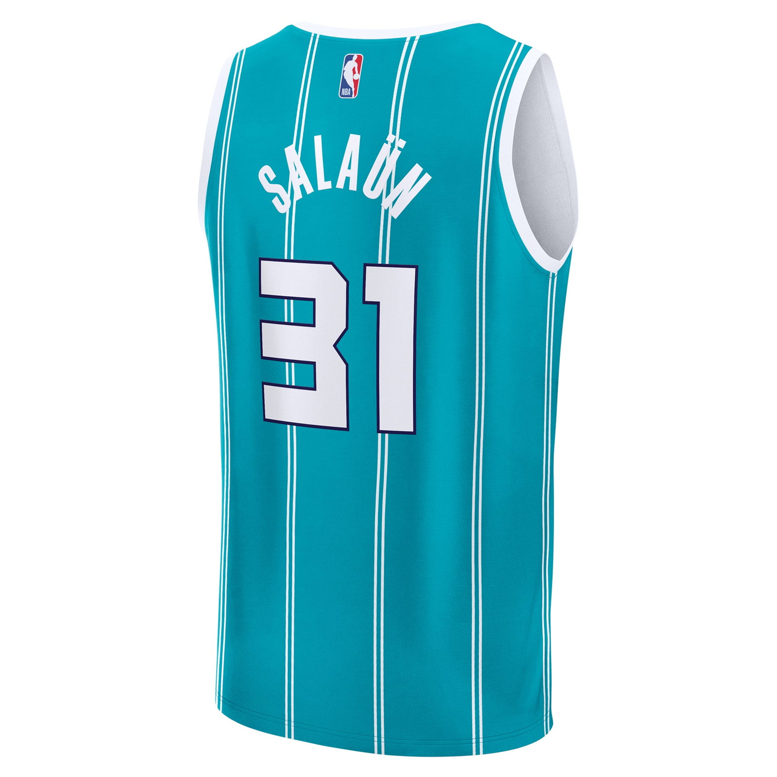 Tidjane Salaun Charlotte Hornets 2024 NBA Draft Fast Break Player Jersey Icon Edition - back view