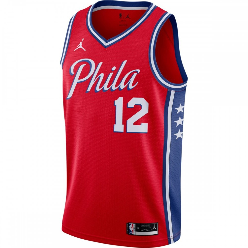 Tobias Harris Philadelphia 76ers 2020/21 Swingman Jersey Statement Edition Red - second front view