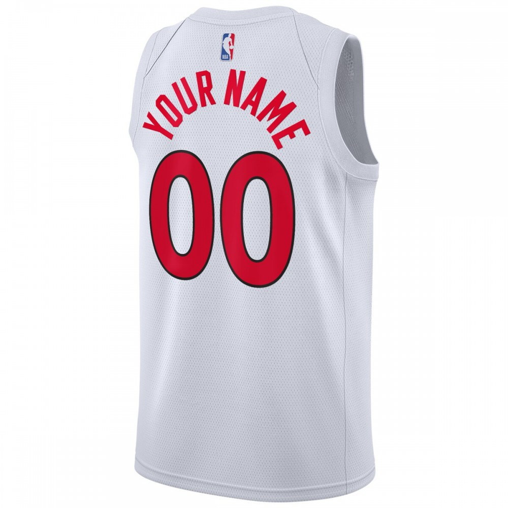 Toronto Raptors 2020/21 Swingman Custom Jersey Association Edition White - back view