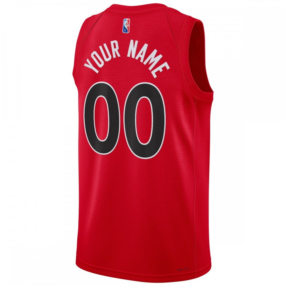 Toronto Raptors 2021/22 Diamond Swingman Custom Jersey Icon Edition Red - back view