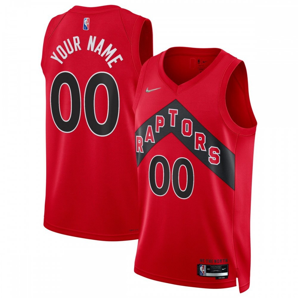 Toronto Raptors 2021/22 Diamond Swingman Custom Jersey Icon Edition Red - front view