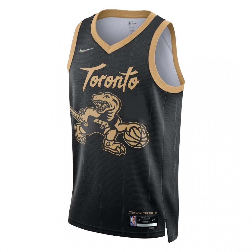 Toronto Raptors Black 2021/22 Swingman NBA Jersey City Edition - second front view