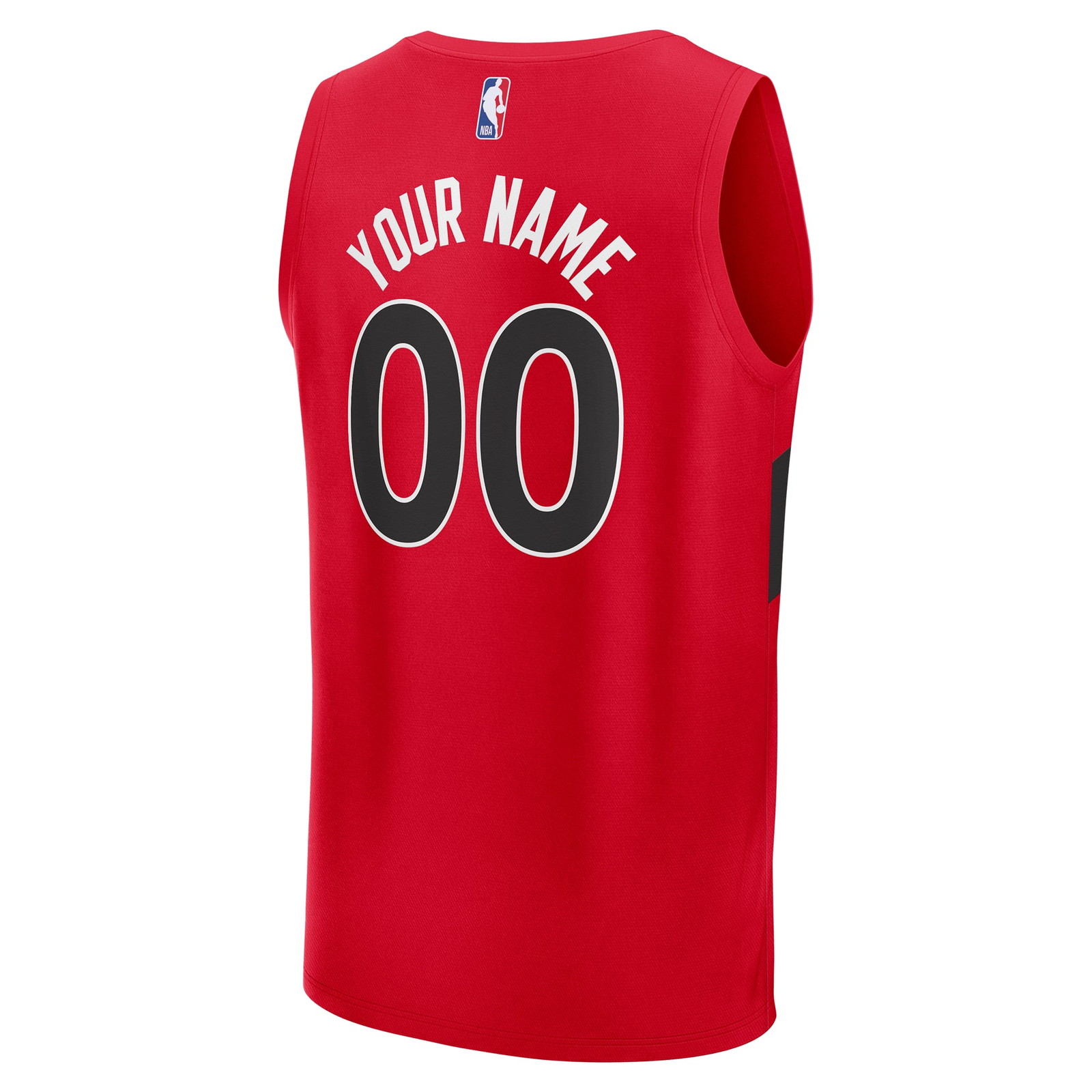 Toronto Raptors Fast Break Custom Jersey Icon Edition Red - back view