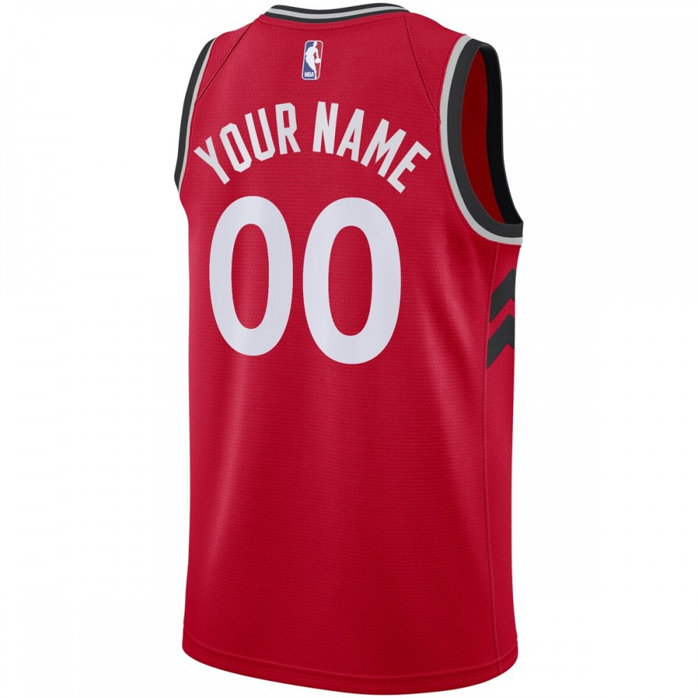 Toronto Raptors Swingman Custom Jersey Red Icon Edition - back view