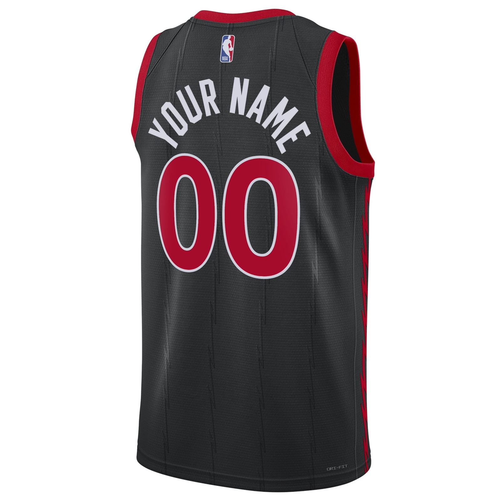 Toronto Raptors Unisex 2022/23 Swingman Custom Jersey Statement Edition Black - back view