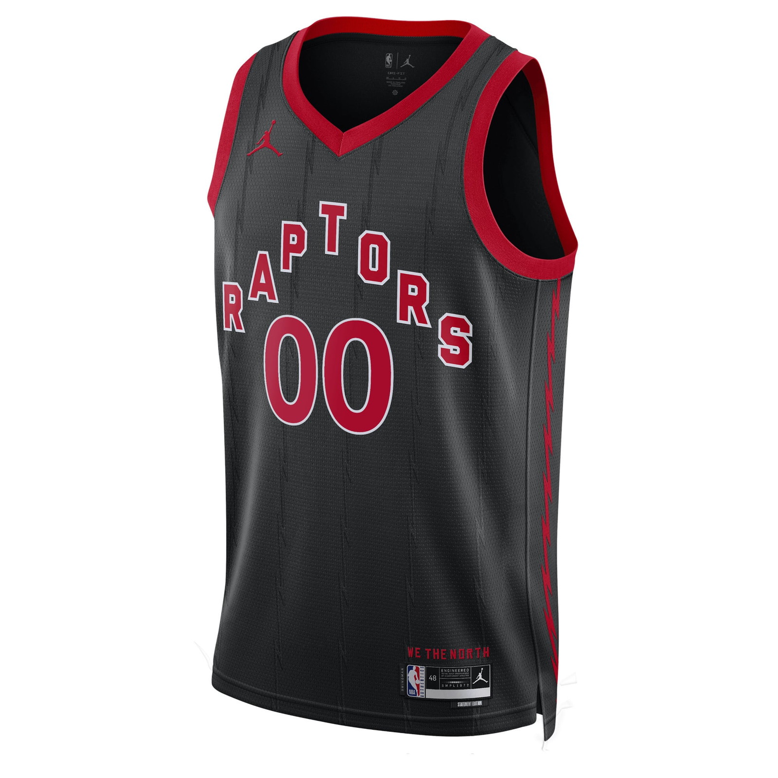 Toronto Raptors Unisex 2022/23 Swingman Custom Jersey Statement Edition Black - front view