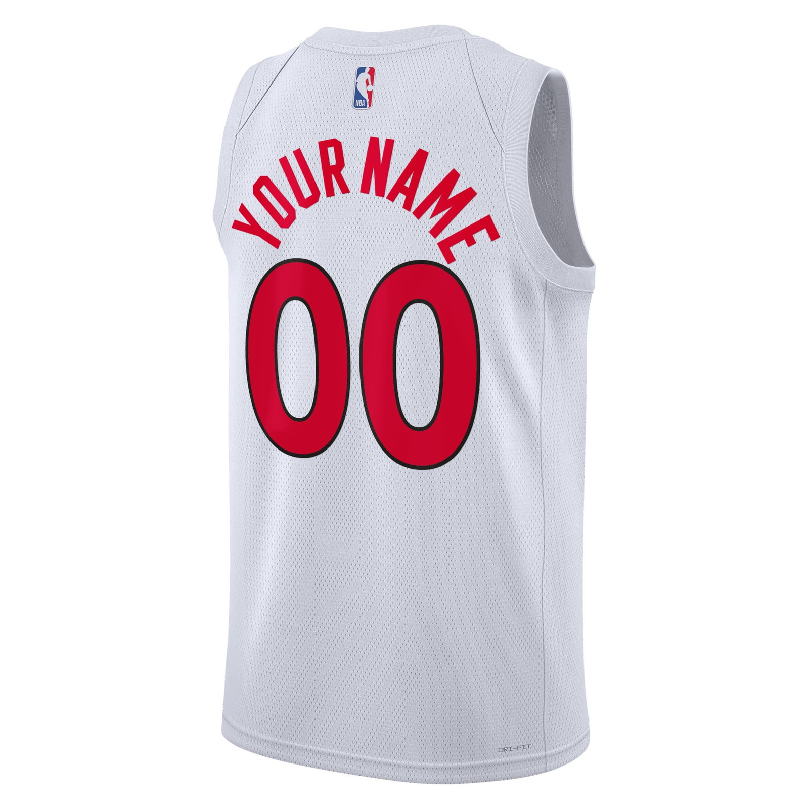 Toronto Raptors Unisex Swingman Custom Jersey White Association Edition - back view
