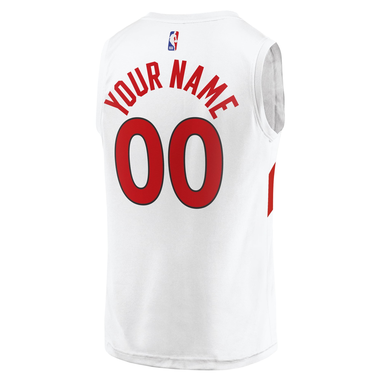 Toronto Raptors Fast Break Custom Fan Version Jersey Association Edition White - back view