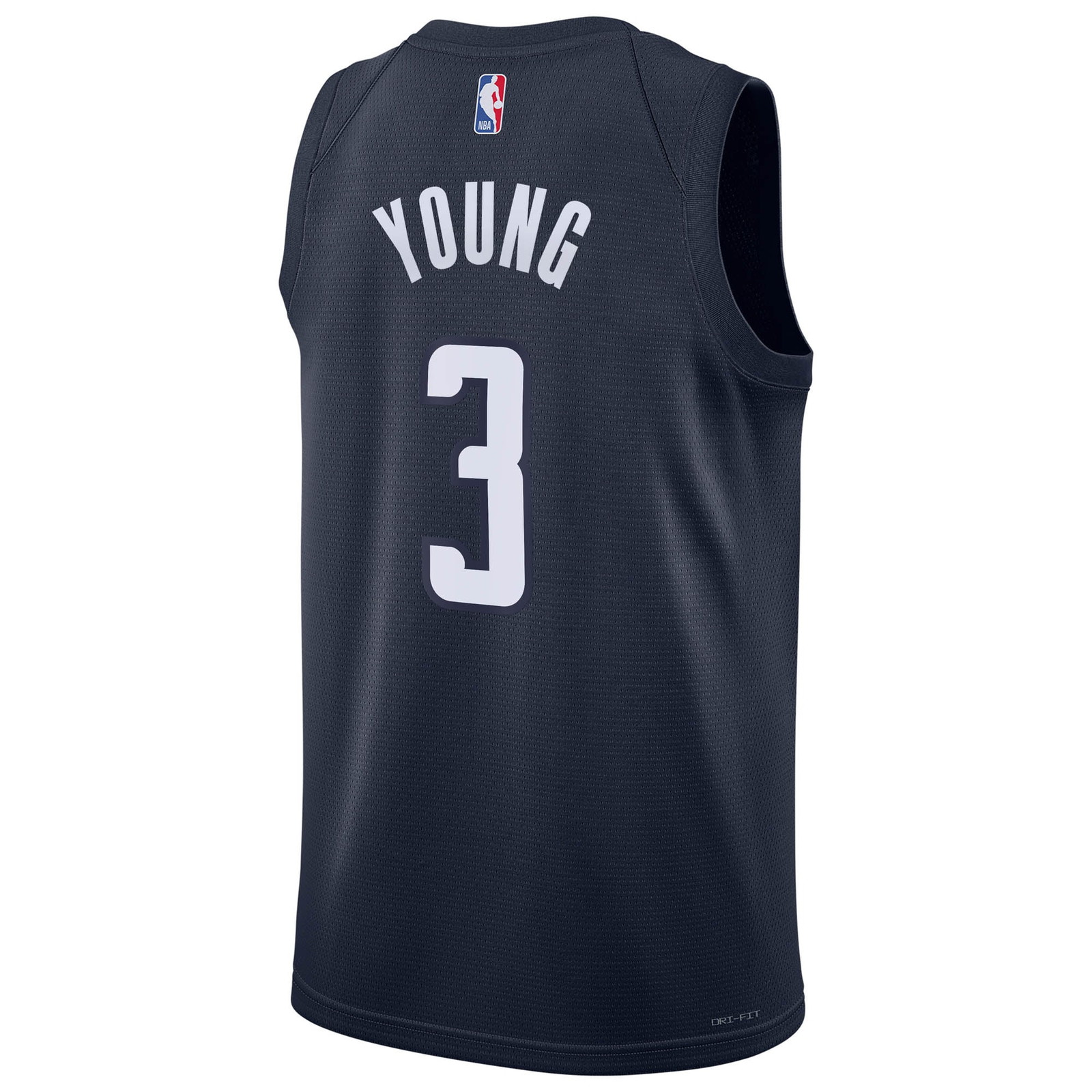 Trae Young Washington Wizards Unisex Swingman Jersey Statement Edition Navy - back view