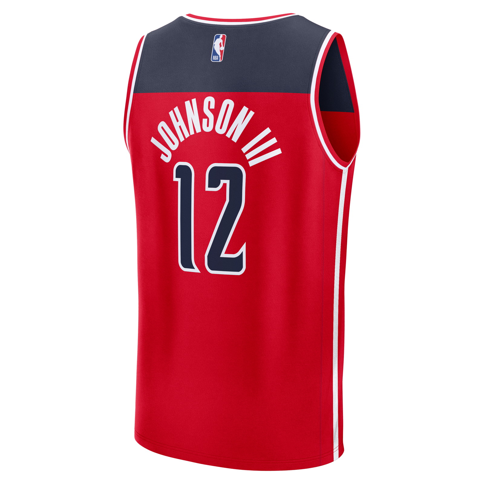 Tre Johnson III Washington Wizards Fast Break Fan Version Jersey Icon Edition Red - back view