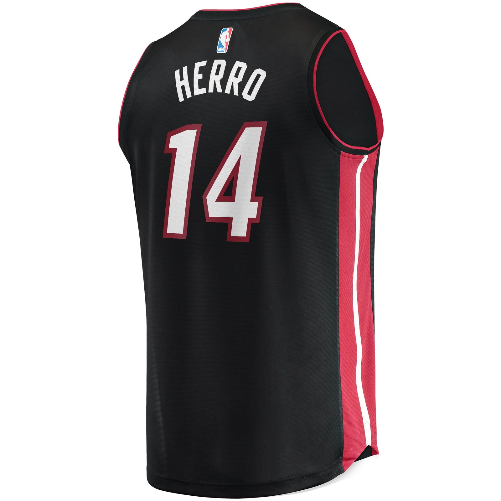 Tyler Herro Miami Heat Fast Break Fan Version Jersey Black Icon Edition - back view