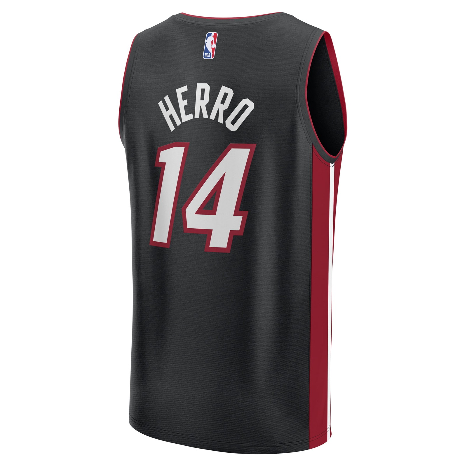 Tyler Herro Miami Heat Fast Break Fan Version Player Jersey Black Icon Edition - back view