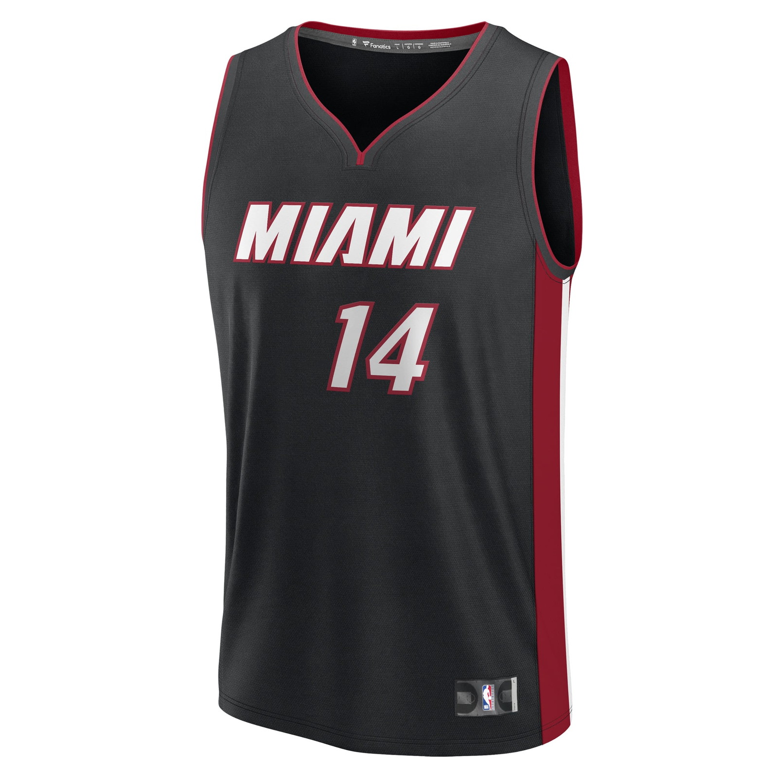 Tyler Herro Miami Heat Fast Break Fan Version Player Jersey Black Icon Edition - front view