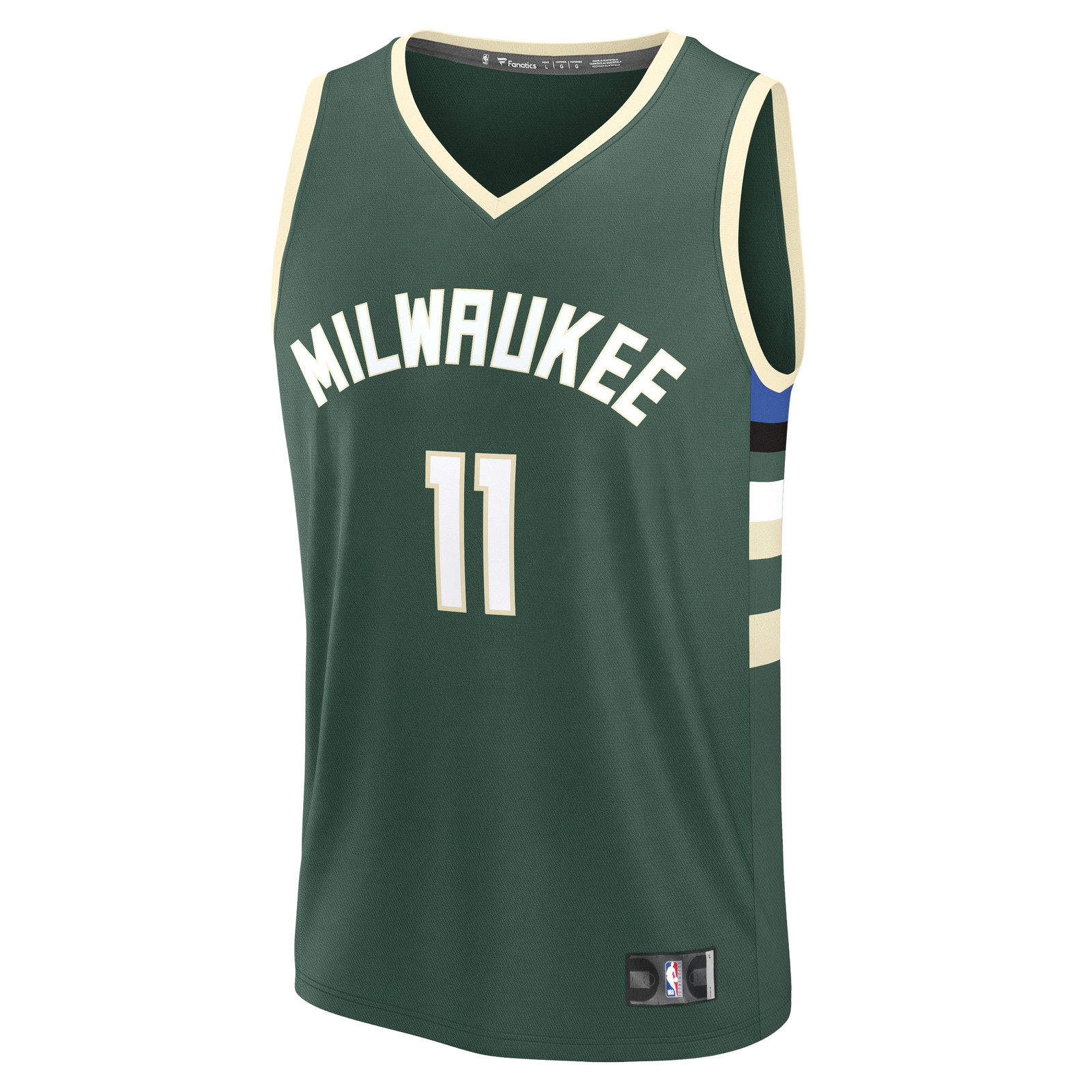 Tyler Herro Milwaukee Bucks Fast Break Fan Version Jersey Icon Edition Hunter Green - front view