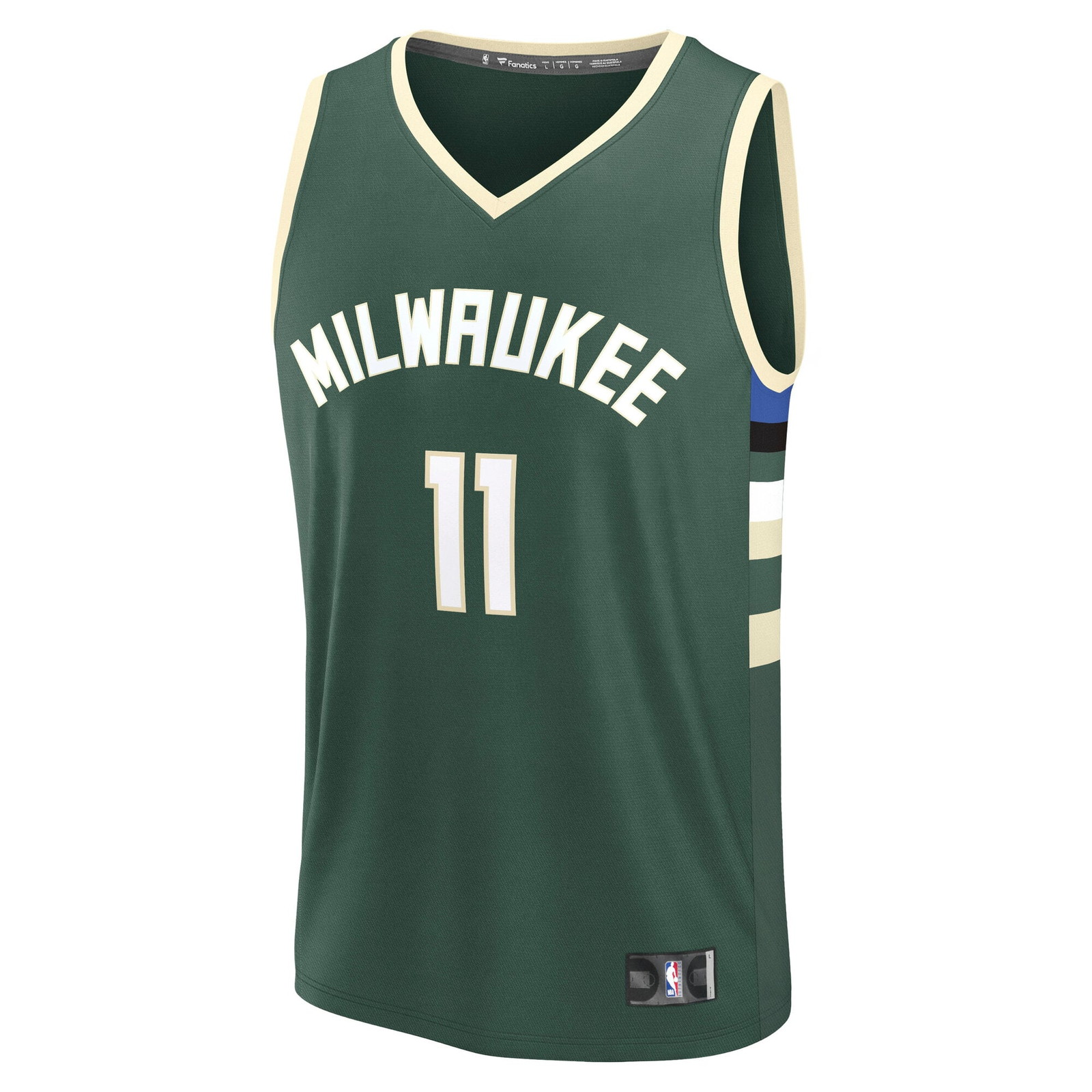 Tyler Herro Milwaukee Bucks Youth Fast Break Fan Version Jersey Hunter Green Icon - front view