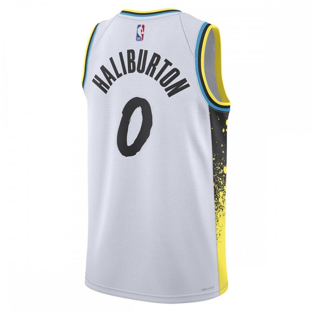 Tyrese Haliburton Indiana Pacers Unisex 2024/25 Swingman Player Jersey City Edition - back view