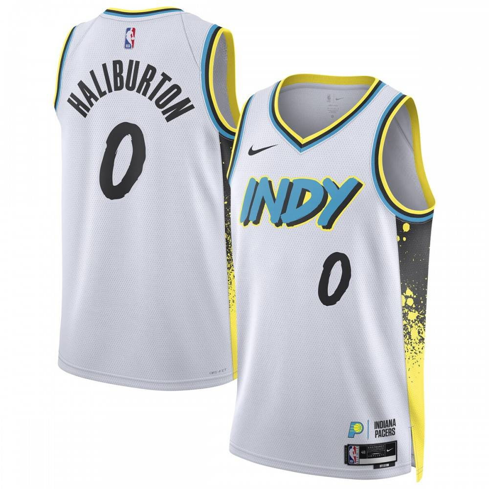 Tyrese Haliburton Indiana Pacers Unisex 2024/25 Swingman Player Jersey City Edition - front view