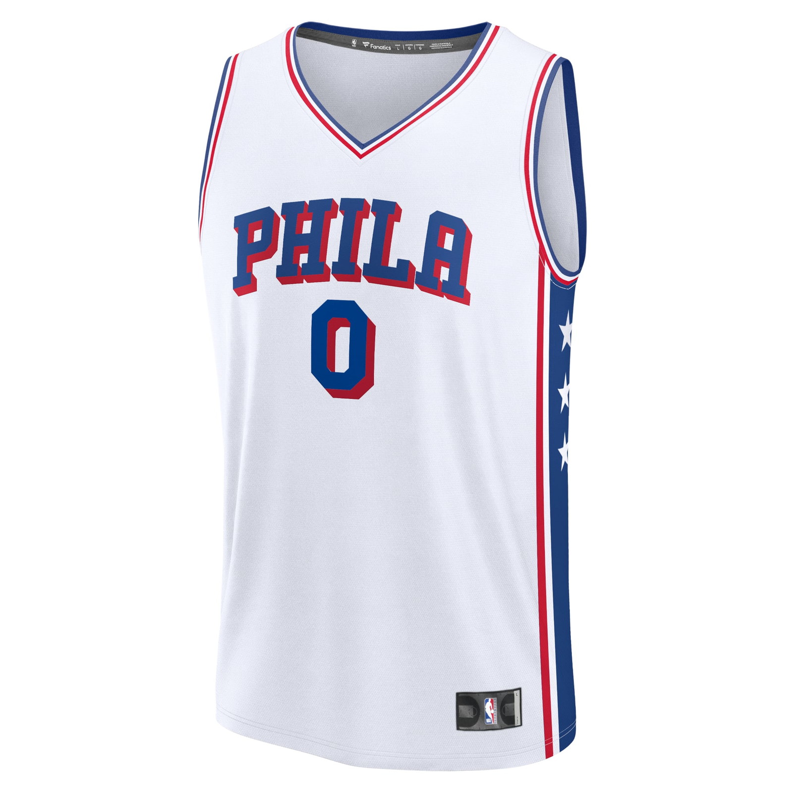 Tyrese Maxey Philadelphia 76ers Fast Break Fan Version Player Jersey Association - front view